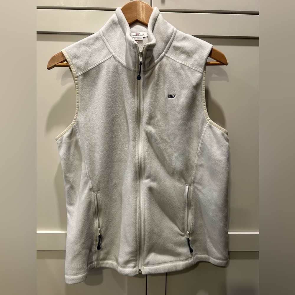 Vineyard Vines White Fleece Vest